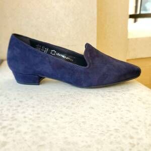 NEW ERIC MICHAEL women's zahara low heel shoes in navy